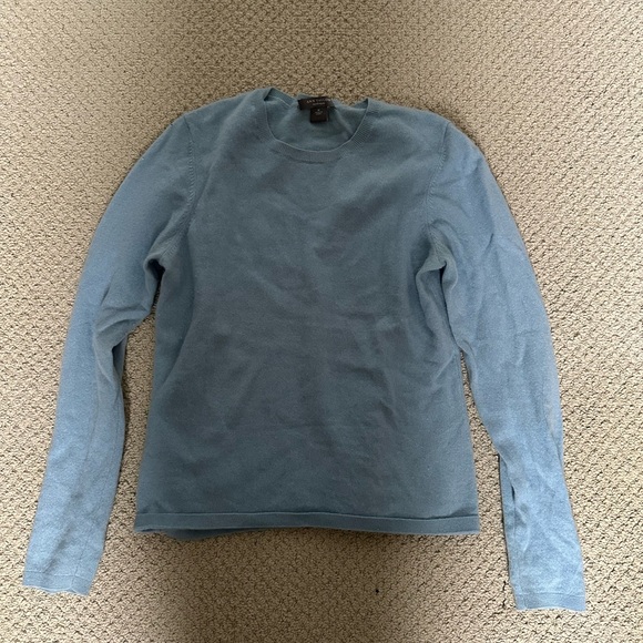 Ann Taylor - Blue Cashmere Crewneck Sweater, size M - Picture 4 of 4